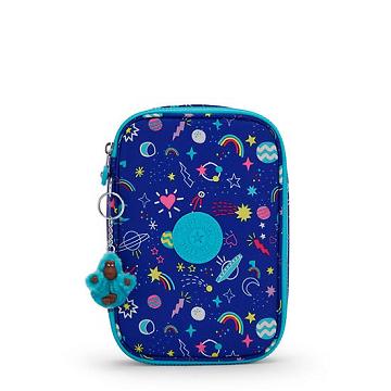 Plecaki Kipling 100 Pens Printed Case Niebieskie | PL 1181DF